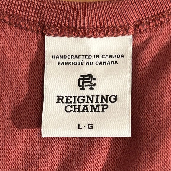 Reigning Champ 100% Cotton Rust Tank Top Athletic Made in Canada Minimalist L - Picture 3 of 6